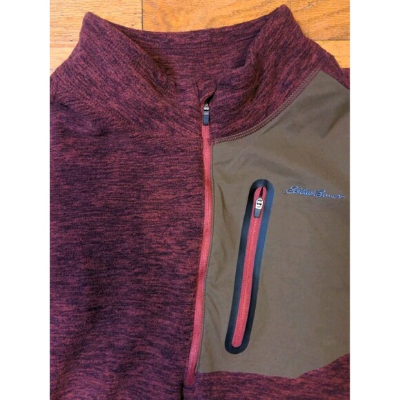 Eddie Bauer First Ascent Men's 1/2 Zip Fleece Maroon Pullover Jacket Sz 2XL EUC - Picture 5 of 10